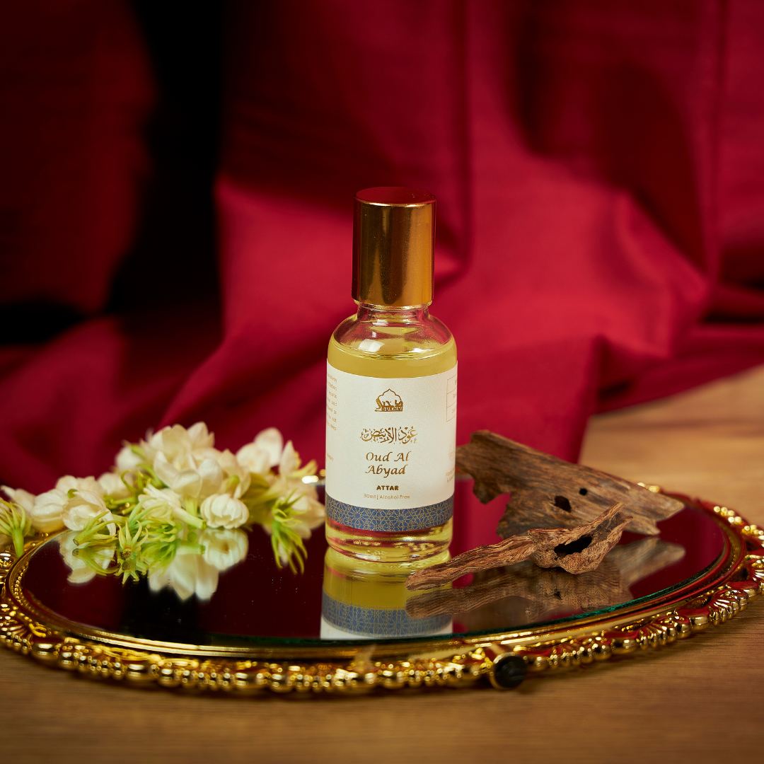 Ramadan & Eid White Oud Gift Set | Attar, Bakhoor + Burner