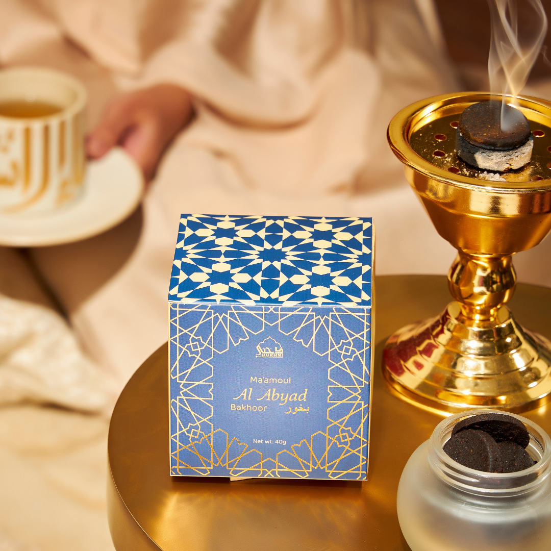 Ramadan & Eid White Oud Gift Set | Attar, Bakhoor + Burner