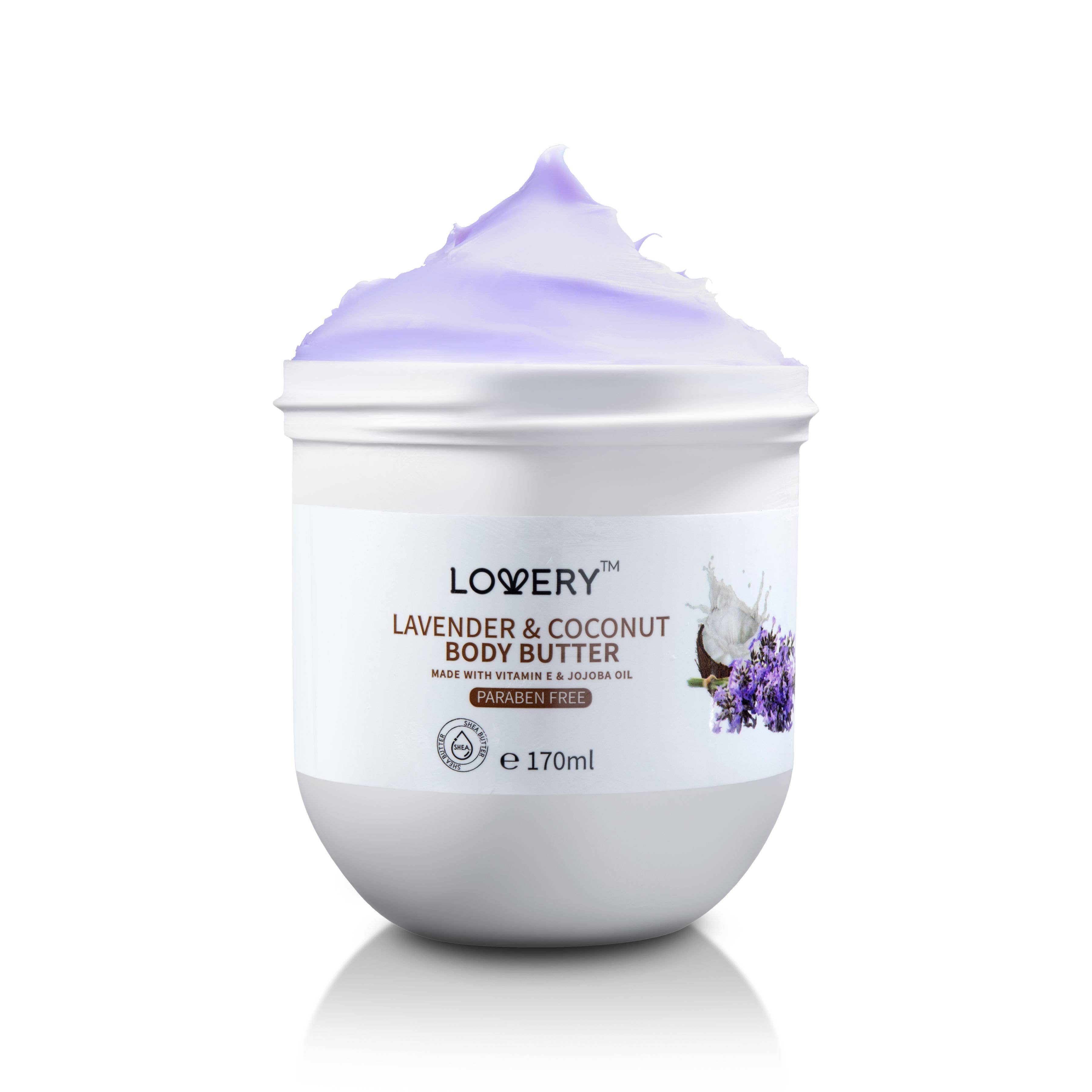 Lavender Coconut Body Butter, Hydrating Moisturizer Creams