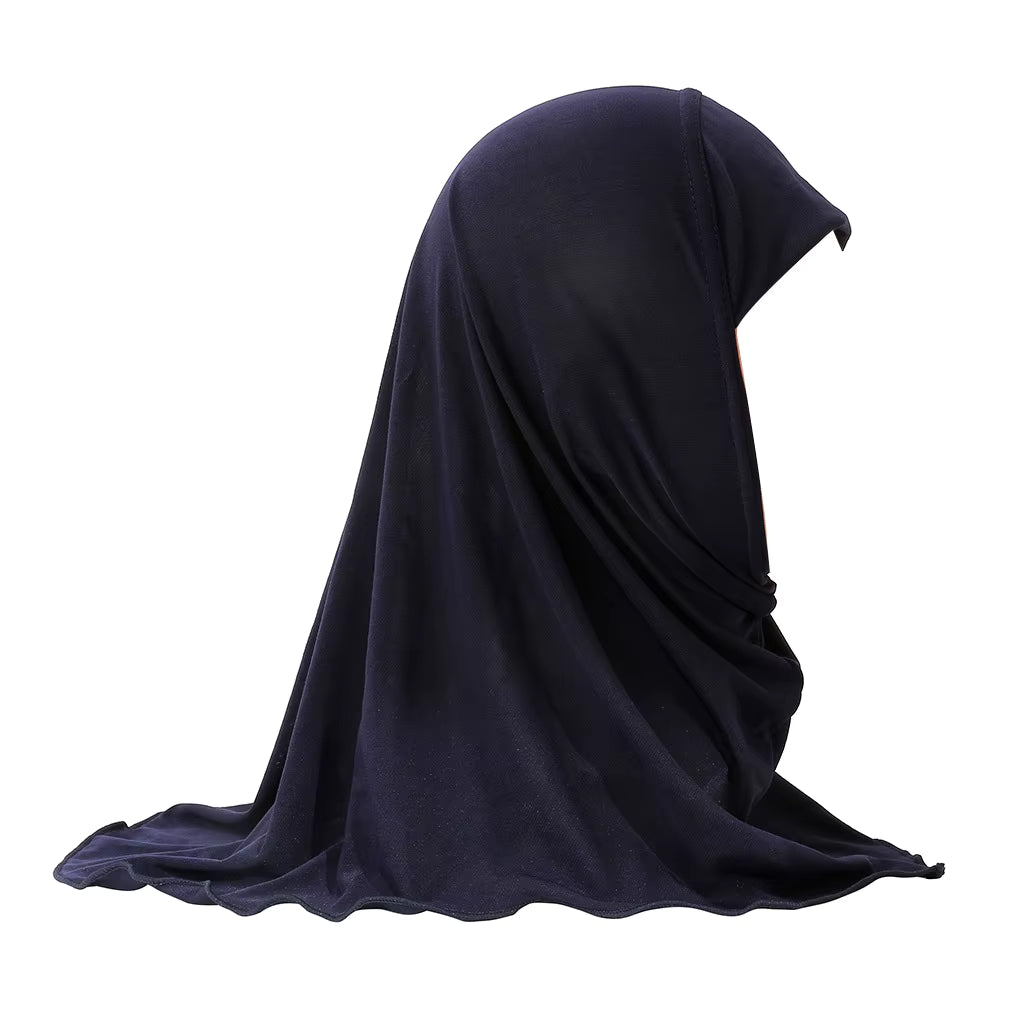 Little Girls Solid Color  Amira Pull on Lycra Hijab