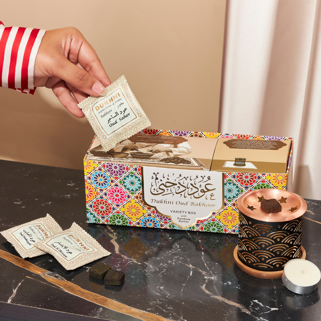 Oud Bakhoor Variety Box + Smokeless Burner I Arabic Incense