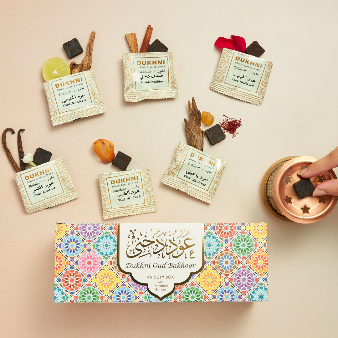 Oud Bakhoor Variety Box + Smokeless Burner I Arabic Incense