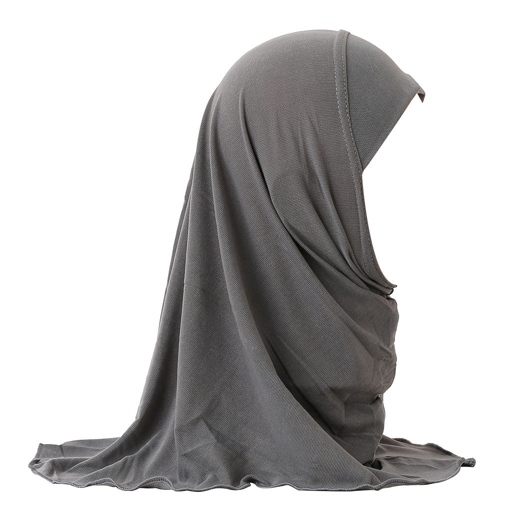 Little Girls Solid Color  Amira Pull on Lycra Hijab