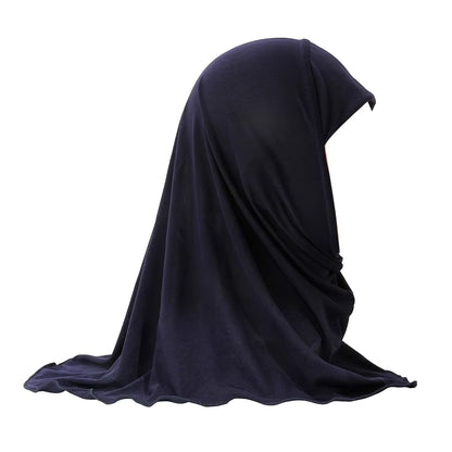 Little Girls Solid Color  Amira Pull on Lycra Hijab