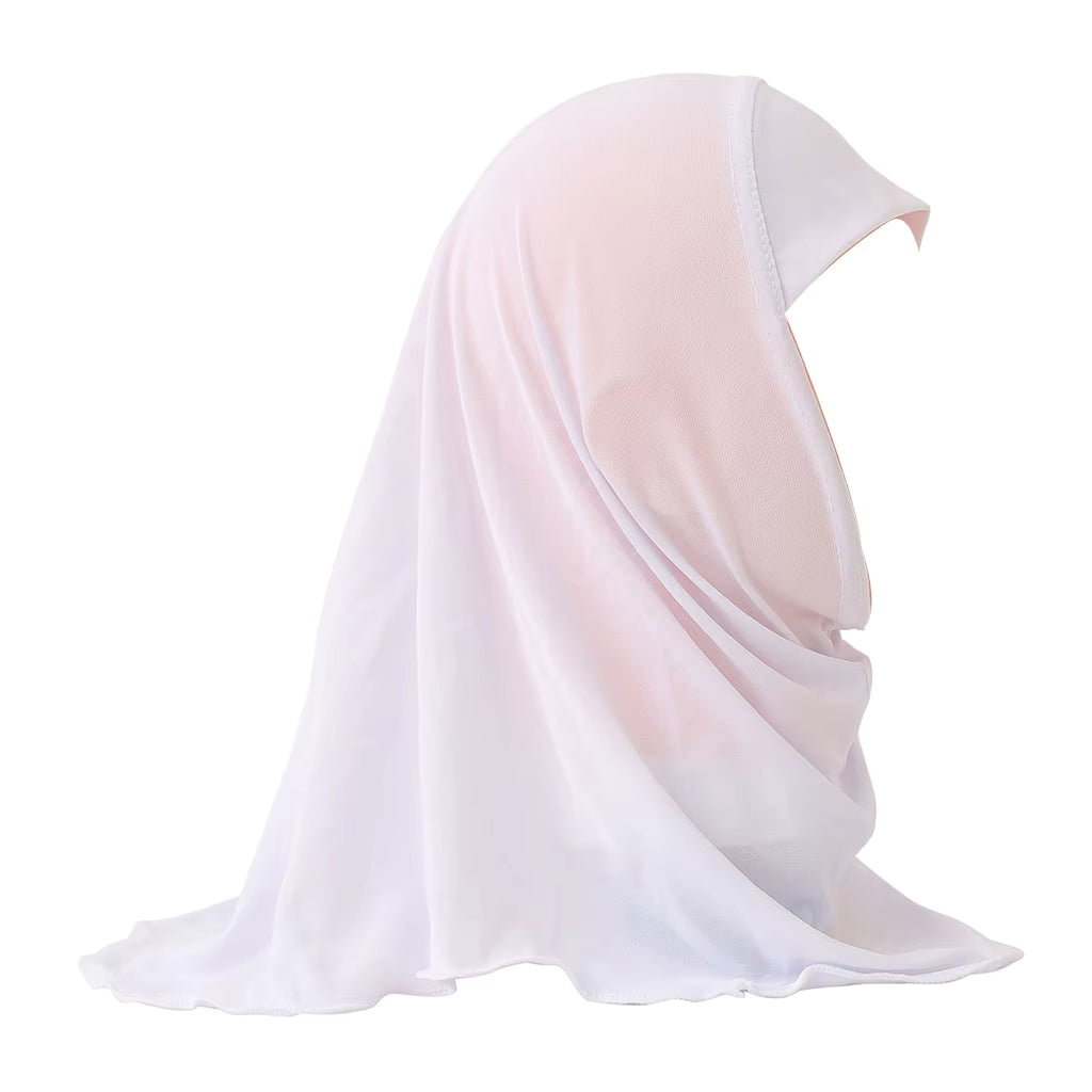 Little Girls Solid Color  Amira Pull on Lycra Hijab